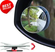 2" Round Blind Spot Mirrors, Adjustable HD Glass Convex, Stick-On, Pack of 4
