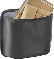 Car Door Trash Can, Backseat Garbage Bin, Leather Storage Container, Cup Holder Dustbin, 7.28x3.35x6.1 inches Road Trip Organizer for Seat Back and Side Door Convenience