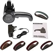 LIHUACHEN M3 Electric Knife Sharpener - Professional Scissors and Knife Sharpener Machine - Tungsten Steel - UK Plug - Black