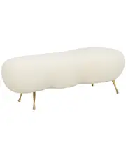 TOV Furniture Welsh Faux Sheepskin Bench