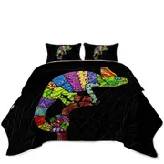Multi Colored Patterns Chameleon Coverlet