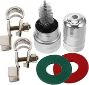 Generic Heavy Duty Brass Tin Plated Battery Terminal Connectors Kit for Car Battery Posts Secure Wire Connections Includes Protective Mats for Reliable Performance