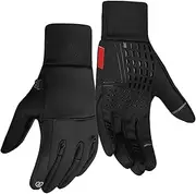[Generic] Touchscreen Cycling Gloves, Warm Outdoor Cycling Gloves, Windproof Cuffs Winter Biking Gloves For Cold Weather Women Thermal Gloves