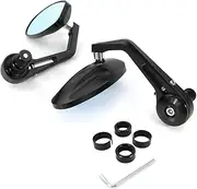 Xitomer Bar End Mirror, Fit for 2022 MT-07 FZ07 2013 2014 2015 2016 2017 2018 2019 2020 2021 / MT-09 FZ-09 14-22 / XSR700 18-20 / Tmax530 13-20 Rear View Mirror (Black)