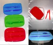 SALAD TO GO-Lunch, Fork, Knife, Plastic bowl container Fast Shipping!