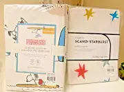 Snoopy Disney Pottery Barn School peanuts Pillowcase Holiday+ surf gift Dog SET