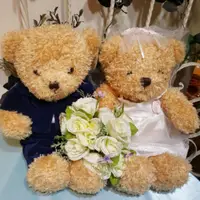 在飛比找蝦皮購物優惠-【雀兒喜婚禮】婚紗結婚泰迪熊 泰迪熊 結婚對熊