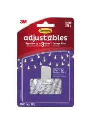 3M Command Adjustables, 14 Clips, 30 Strips, Repositionable 1/2 LB Clips