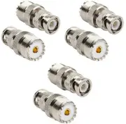 6X SO-239 UHF Female Jack to BNC Male Plug Adapter Ham & Amateur Radio 6Pcs