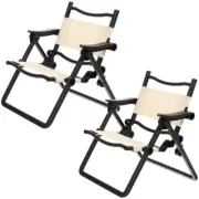 2Pcs Mini Folding Chair Phone Stand Miniature Foldable Chair Craft Miniature