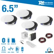 Power Dynamics Powerline A100B Set In-Wall Audio Amplifier with 4 Ceiling Speake