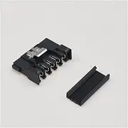 10Pcs Dark IDE HDD Sata Power Male Female Connector with Copper Terminal Metal Pin Compatible with Hard Disk(SATA Lock with 180)