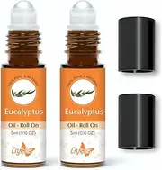 Crysalis Pure & Natural Essential Oil Roll on - 5ml| 0.16 FL oz (Pack of 2) (Eucalyptus)