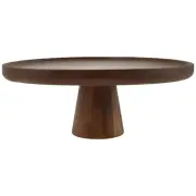 Footed Cake Stand Wood Cake Plate Round Cake Holder Dessert Table Display Stand