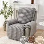 1/2/3 Seater Recliner Sofa Cover Flannel Armchair Case Plush Sofa Cover Non-Slip