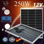 250W Fixed Bifacial Solar Panel Kit 12V Battery Charging Boat Camping Caravan RV