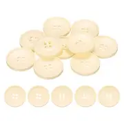 10pcs Sewing Button 28mm 4 Holes Resin Round Crafting Buttons, Oatmeal White