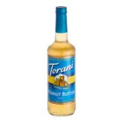 Torani Sugar-Free Peanut Butter Flavoring Syrup 750 mL Glass Bottle 880372541