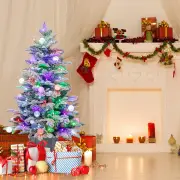 Costway110 CM Pre Lit Artificial Christmas Tree with Colorful LED Lights-1 pieces