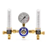 Harris 821 Argon Pre-set Regulator Dual Flow Meters - Rear Entry TIG MIG
