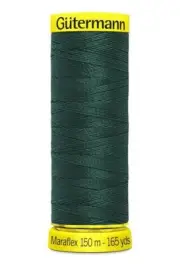 Gutermann Maraflex Elastic Thread 150m #472 VERY DARK FOREST GREEN
