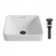 Kraus KCR-281-ORB Elavo 16-1/4" Vitreous China Drop In Bathroom - Bronze