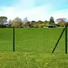 Euro Fence Garden Fence Mesh Barrier Patio Backyard Lawn Green Steel vidaXL