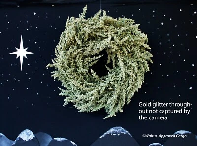 CRATE & BARREL JUNIPER CHRISTMAS WREATH -NEW- HANG WITH ELEGANT HOLIDAY DÉCOR!