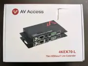 AV Access 4K HDMI Extender W/ IR Repeater, CEC, PoE, RS232, HDBaseT - 4KEX70-L