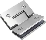 Frameless Glass Door Hinges, Glass clamp,Thickened Internal Door Hinges, Butt Hinges, Folding Hinges,135 Degree Marine Boat Yacht Accessories Glass Shower Box Hinge Load 45kg (Color : 304stainless