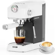 20 Bar Espresso Machine, [2-In-1] Pro Coffee and Espresso Maker with Pressure Ga