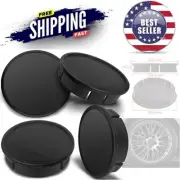 Sleek 60mm Black ABS Center Caps - 4-Piece Set for Ultimate Vehicle Style