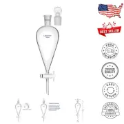 Durable 500mL Borosilicate Glass Separatory Funnel with Leak-Proof PTFE Stopcock