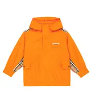 [Burberry Kids] Burberry Kids Wilder half-zip jacket Y 14 orange