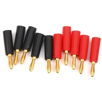 10 Pairs Plug Gold Plated Banana Connector Speaker Plugs for Wire
