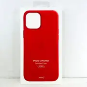 Original Genuine Apple Leather Case For iPhone 12 Pro Max Scarlet (PRODUCT) RED
