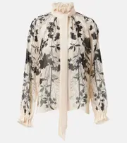 [La DoubleJ] La DoubleJ Cerere floral silk blouse UK 12 multicoloured