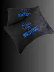 For BRABUS Alcantara lumbar rest pillow, BRABUS Neck Pillow, Set - 2 PCS, A++