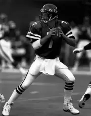 Boomer Esiason New York Jets drops back to pass 1990s Old Photo