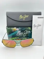 MAUI JIM Polarized Sunglasses MJ546N 14 Triton Slate Grey Maui Sunrise Titanium
