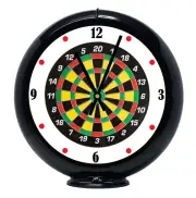 Darts Game Room wht, Black Non-Lighted Gas Pump Globe Advertising Quartz Clock