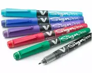 Pilot V Sign Pen - Liquid Ink Fibre Tip 2.0mm Marker - Available in 6 Colours