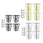 4 Pieces Hollow Pattern Metal Table Legs with Mounting Screws Modern Cabinet