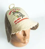 Sauna Hat sheep wool Felt Russian Banya for men Russian Airborne Troops