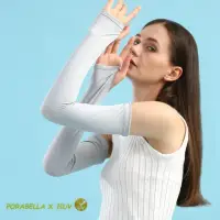 在飛比找momo購物網優惠-【Porabella】現貨 防曬袖套 翻指手套 露指手套 防