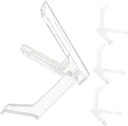 GARIOUANS 4pcs Plastic Action Figure Display Stand Flexible Base Holder for Doll Models Support for Various Collectibles Easy Assembly for Dynamic Presentation