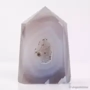 392g98mm Druzy Agate Geode Tower Point Natural Crystal Polished Quartz Healing