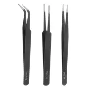 3Pcs Precision Tweezers Set ESD-11/13/15 Anti-Static Craft Tweezers Kit