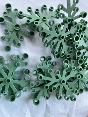 LEGO- NEW- #2417- SAND GREEN-PLANT LEAVES 6 x 5 -10 PIECES