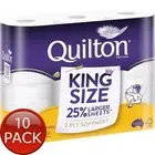 Quilton Toilet Paper Tissue Rolls King Size 3 Ply Softness Unscented 6 Roll